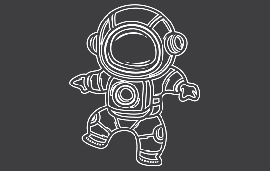 Aufkleber - Astronaut Negativ