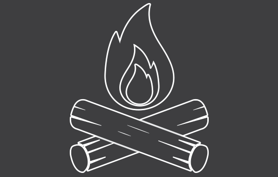 Aufkleber - campfire01 Negativ