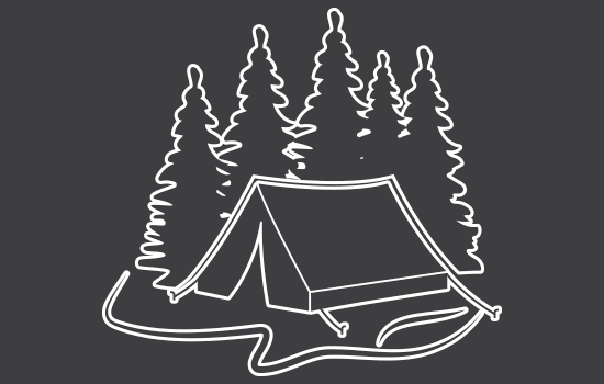 Aufkleber - Camping Negativ