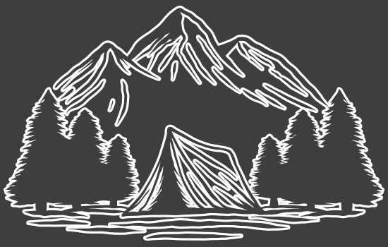 Aufkleber - Camping Negativ