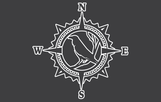 Aufkleber - Compass Bird Negativ
