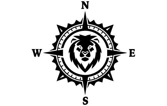 Aufkleber - Compass Lion