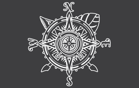 Aufkleber - Compass Native Negativ