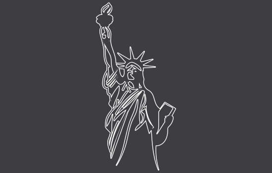 Aufkleber - Lady Liberty Negativ