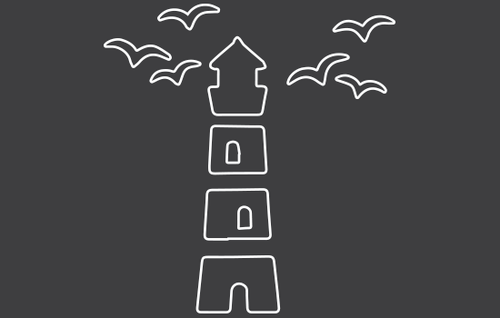 Aufkleber - Lighthouse Negativ