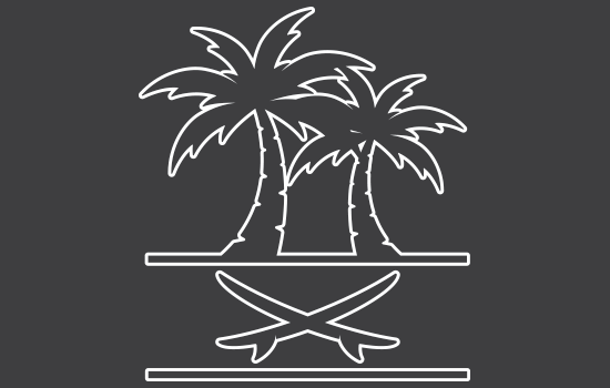 Aufkleber - Palms Negativ