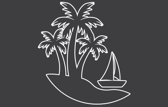 Aufkleber - Palms Negativ