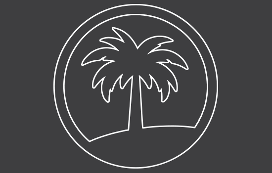 Aufkleber - Palms Negativ