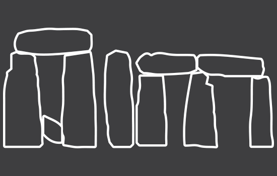 Aufkleber - Stonehenge Negativ