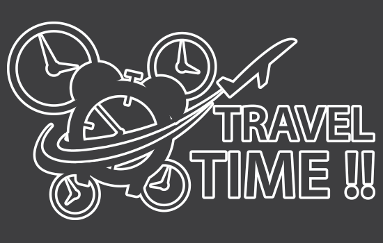 Aufkleber - Travel Time Negativ