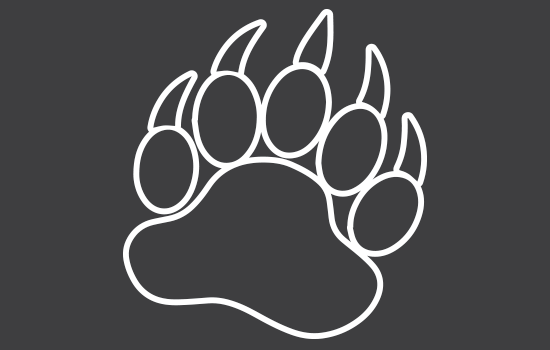 Aufkleber - Bearpaw Negativ